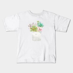 green succulent plants  in pot 2020 Kids T-Shirt